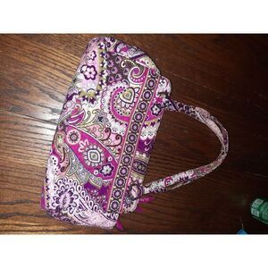 Vera Bradley Bag Purse Hand Bag Pink Purple Paisley Lots of room